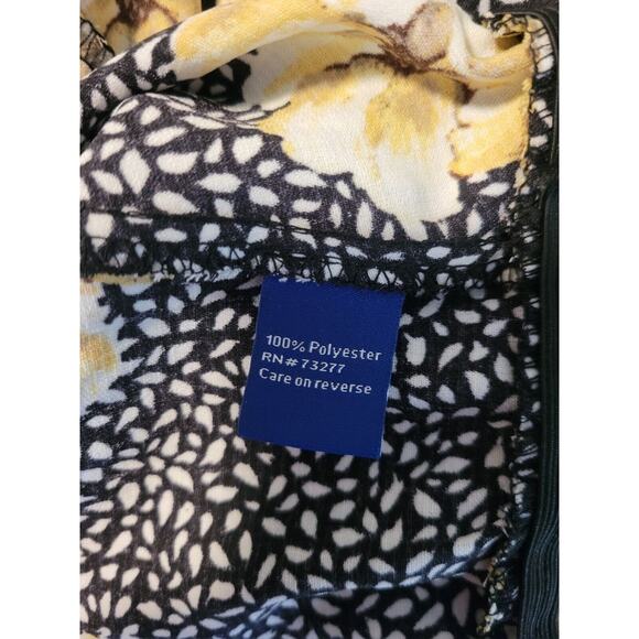 APT 9 2XL/XXL Jumpsuit Romper Floral V-Neck Cap Sleeve Tie Accent Wide Leg - Picture 6 of 6